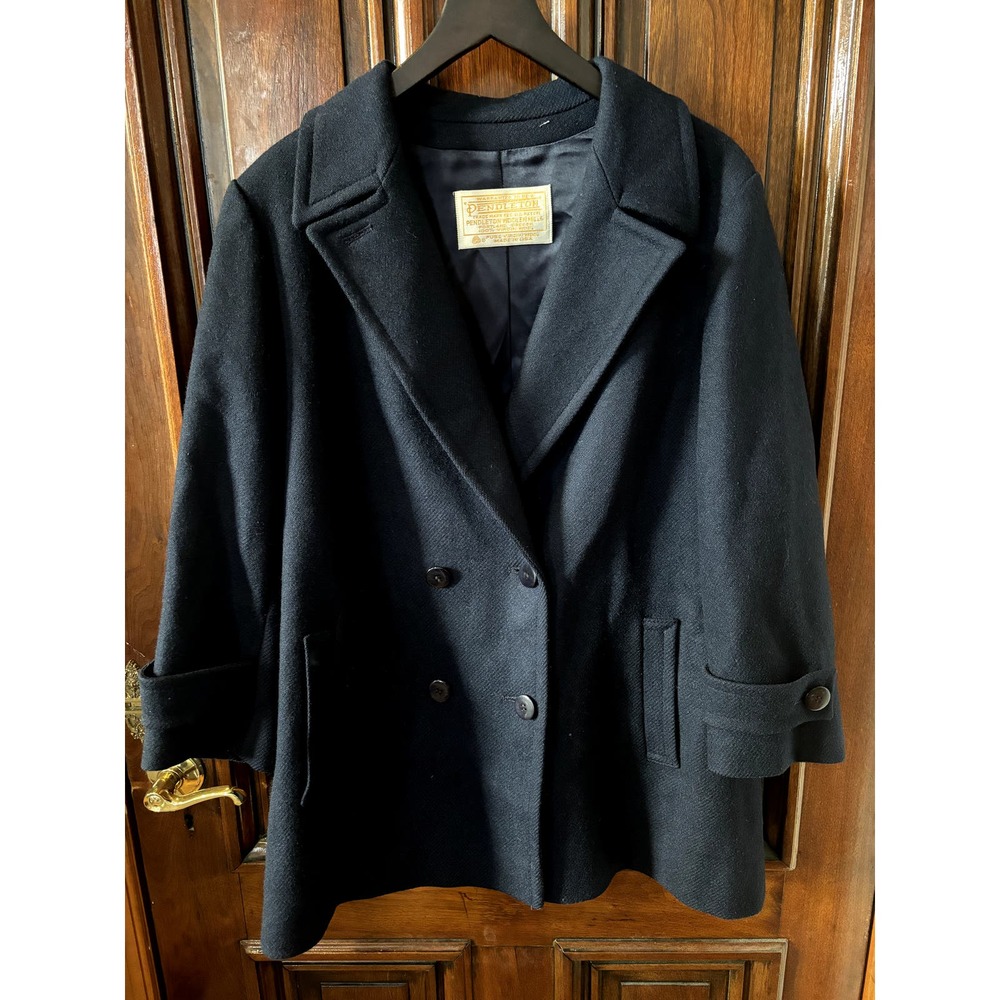 Vintage Pendleton 100% Virgin Wool Navy Peacoat sz. L - XL